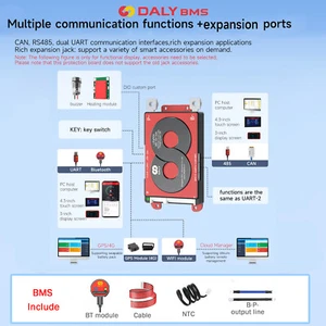 Daly 3S-16S 12V 24V 48V 60V 40A-100A Li-ion LiFePo4 Smart BMS +Bluetooth Module - Picture 1 of 24
