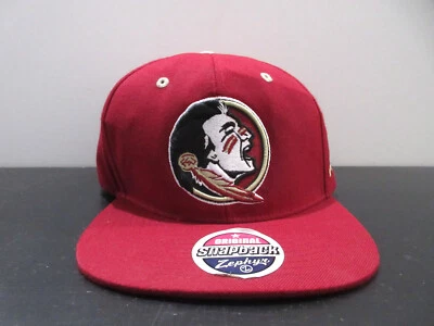 Florida State Seminoles Hat Cap Snap Back Red White College Football Zephyr Mens - Image 1 of 4
