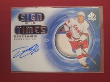 Teuvo Teravainen SIGN OF THE TIMES 2020-21 SP Authentic #SOTT-TT Carolina NHL