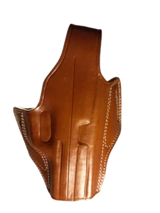 Real Cowskin Handmade OWB Carry Two Slot Pancake Thumb Break Pistol Gun Holster - Picture 1 of 4