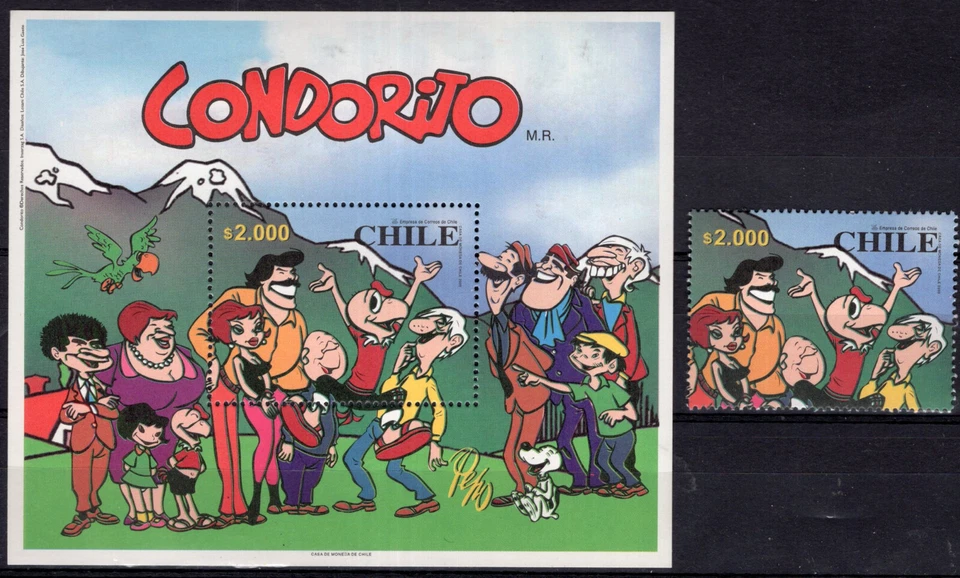 CHILE, 2000, CONDORITO, MI # BL 45 + STAMP, MNH - Image 1 of 1