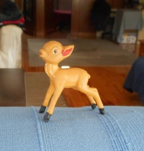 BAMBI WALT DISNEY RARE VINTAGE RUBBER FIGURE FIGURINE YUGOSLAVIA ORIGINAL - Picture 1 of 3