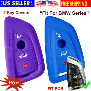 Silicone Rubber Car Fob Cover Holder Protector Case Remote Fit para BMW Smart Key - Imagen 1 de 4