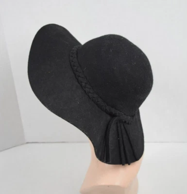Sombrero de lana talla única para todos suave negro flojo sombrero trenzado todas las estaciones Foto 1 de 4