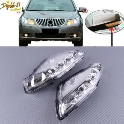Silver L+R Side View Mirror Turn Signal Light For Buick Lacrosse 2009-2015 New Foto 1 de 4