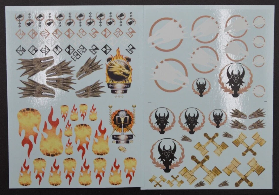 GAMES WORKSHOP Salamanders Infantry & Vehicle transfer sheet Warhammer 40k / Horus Heresy