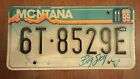 Montana License Plate 6T 8529E Big Sky