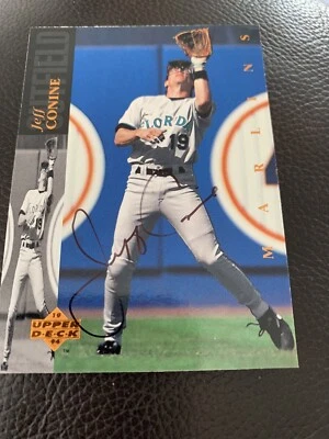 Jeff Conine 1994 Upper Deck On Card Autograph Florida Marlins - Image 1 of 2