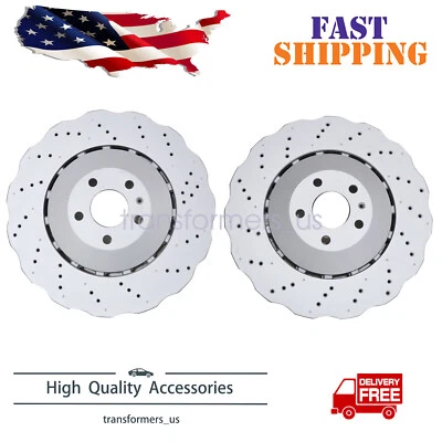 2x Rotores de freno de disco delanteros para Audi RS7 14-16 4G0615301AH EE. UU. Foto 1 de 4