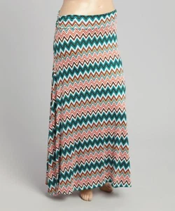 New Women Plus Size Full Length Multi Color Chevron Skirts (Maxi) Size 2X - Picture 1 of 1