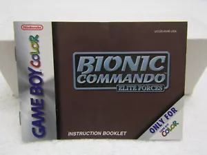 Auténtico Manual de Instrucciones Solo Bionic Commando Elite Forces Game Boy Color - Imagen 1 de 5