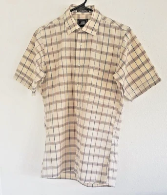 John Henry Men's Multicolor Plaid Button Up Short Sleeve Shirt Size Small - Image 1 of 4