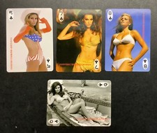 RAQUEL WELCH FILM STAR MOVIE CHEESECAKE PLAYING CARDS (4) w/KATE UPTON