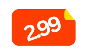 2.99 Pricing Labels | 1.5"x1" Red Price Sale Adhesive Stickers | 1 RL of 1000 - Picture 1 of 3