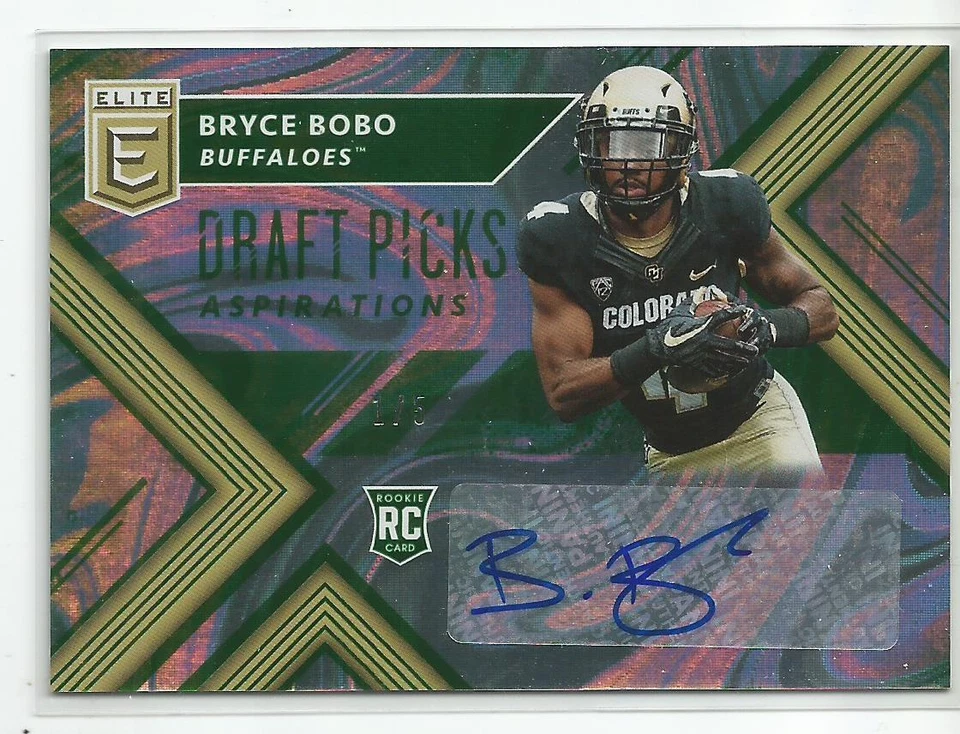 2018 Panini Elite Draft Picks Bryce Bobo Emerald Auto Autograph RC #ed 1/ 5 - Image 1 of 1