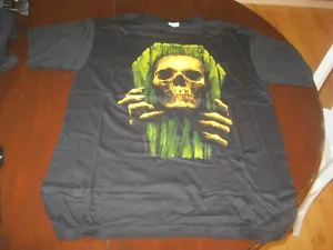 Sarg/TOTENKOPF DEATH GRAVE GOTH (schwarzes T-SHIRT) Größe Medium "BRANDNEU" J3 - Bild 1 von 1