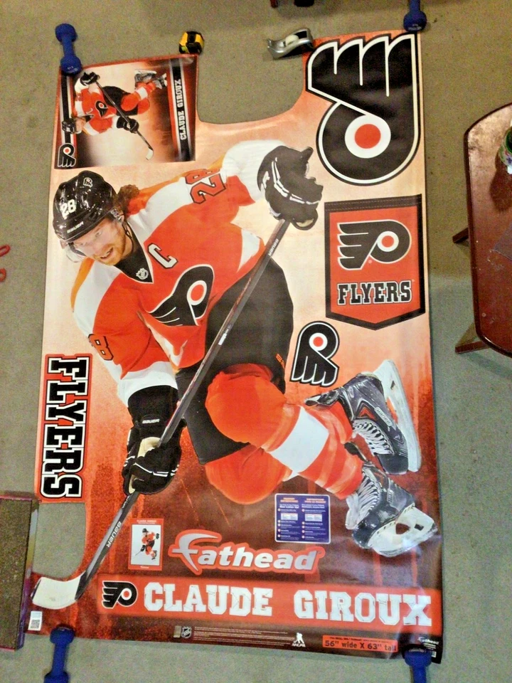 Claude Giroux Flyers NHL 明星真实大真人大小脂肪 + 所有徽标和贴花 — 第 1/1 张图片