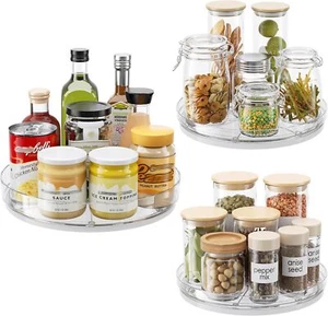 Pack Lazy Susan Organizer, Clear Lazy Susan Turntable for Cabinet - Picture 1 of 3