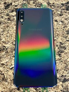 New Back Battery Door Rear Glass Cover For Samsung Galaxy A50 SM-A505- Black - Picture 1 of 3