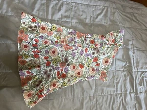 gb Girls Floral One Shoulder Ruffled Sleeve And Hem Dress Size 12 - Picture 1 of 3