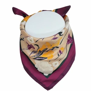 ❤️❤️ Elegante Mujer Sedoso Satén Bufanda Pañuelo Bandana Púrpura Floral Prendas para la cabeza - Imagen 1 de 6