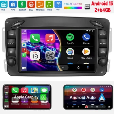 64GB Android Autoradio Carplay für Mercedes Benz G/C-Klasse W203 S203 W463 CL203 - Bild 1 von 4