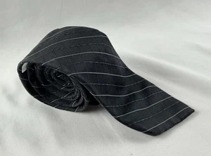 Calvin Klein Mens Necktie Black Gray Diagonal Stripe Classic Dress Tie - Picture 1 of 3