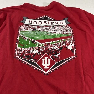 Indiana Hoosiers Football Champion L/S Pocket T Shirt Field Scene 2XL FLAW! - Picture 1 of 12