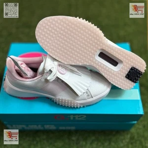 G/Fore Perforated Saddle G.112 Golf Shoe Sneaker ⛳️ Ladies 9.5 ⛳️ White Pink - Picture 1 of 10