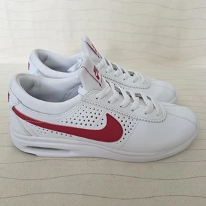 Nike Mens SB Air Max Bruin Vapor White Leather Sneakers Shoes 882097-100 Sz 8.5 - Picture 1 of 10
