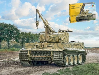 KIT MODELLINO MILITARE ITALERI CARRO ARMATO TIGER SUPPORT VEHICLE SCALA 1:35 - Immagine 1 di 4