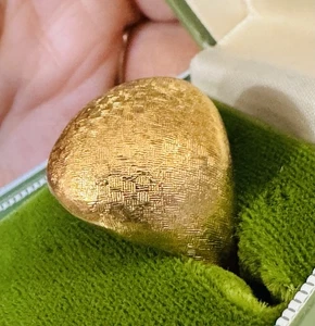 Vintage Clark & Coombs 18k Gold Electroplate Textured Dome Ring Size 7 - Picture 1 of 6