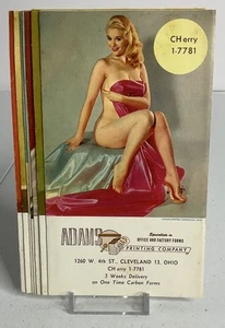 Pinup Photograph Advertisement Calendar 1950s/60s Adams Printing Co VTG Lot Of 8 - Picture 1 of 6