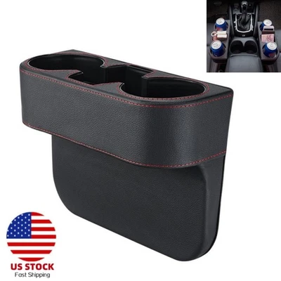 Asiento de coche costura cuña portavasos comida bebida soporte organizador de almacenamiento Foto 1 de 4