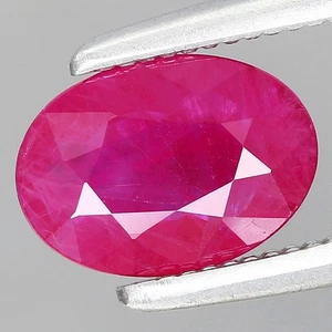 0.72ct t.w 7.1x5.1mm Oval Natural Heated Red Ruby Gemstone, Myanmar - Picture 1 of 4