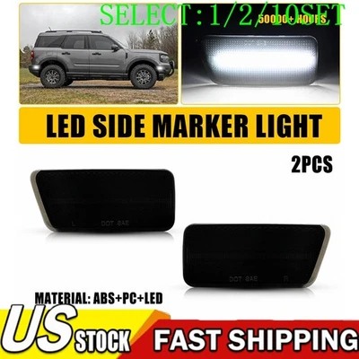 For Ford Bronco Sport Outer Banks 21-23 LED Side Marker Lights Front&Rear 1~10X - Image 1 of 4
