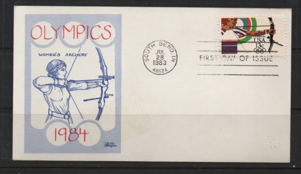 U.S.  1983 Olympics Archery First Day cover FDC Scott# 2050 - Image 1 of 1