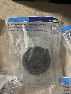 Leviton 30A 278-S00 125-250V 14-30R Flush Mount Power Outlet - Image 1 of 3