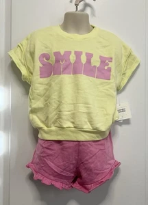 Toddler Girls’ Smile Short Sleeve Shirt & Ruffle Short Set For 3T- Grayson Mini - Picture 1 of 6