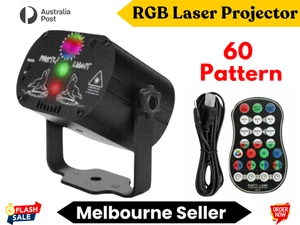 60 Patterns LED Stage Lighting RGB Laser Projector Disco Party Club DJ Lights - Picture 1 of 10
