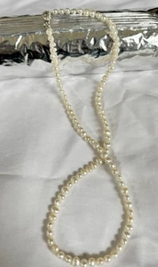 Elegante Vintage Süßwasser Klassische Perlenkette Sterling Verschluss - Bild 1 von 7