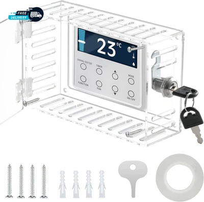 Baby Proofing Thermostat Lock Box  Cover with Key Guard on Wall 4"H X 5.9"W - Image 1 of 4