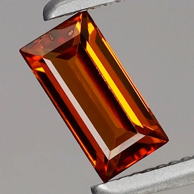 Natural Gemstone 0.53ct 6x3mm Baguette Orange Spessartite Garnet Namibia, Africa - Image 1 of 4