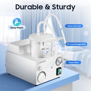 Portable Dental Suction Machine Oral Emergency Vacuum Phlegm Suction Unit - Picture 1 of 23