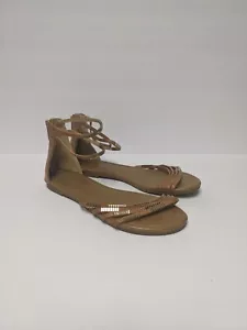Wanted Countess Tan Women's Jewel Embellished Ankle Strap Sandals Size US 6.5/7 - Picture 1 of 8