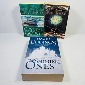 3 Lot David Eddings- The Shining Ones, Crystal Gorge, The Sapphire Rose - Picture 1 of 10