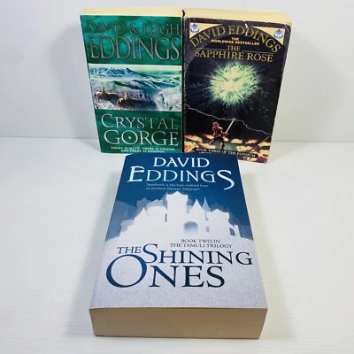 3 Lot David Eddings- The Shining Ones, Crystal Gorge, The Sapphire Rose - image 1 of 4