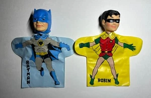 Vintage 1966 National Periodicals Set Burattini Vinile Batman e Robin - Foto 1 di 15