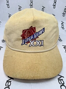 VTG  Football Super Bowl 21 XXI 1987 Hat Cap Corduroy Snapback NY GIANTS - Picture 1 of 6