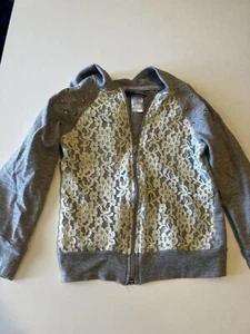 Kids Girls Size 5 Cardigan Jacket Hoodie Sweater Top Shirt Long Sleeve Lace - Picture 1 of 6